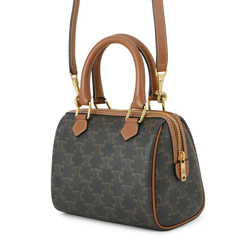 Celine Triomphe Boston Handbag Brown Bag - Picture 2 of 12